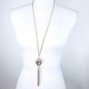 New York And Company Long Tassle Necklace